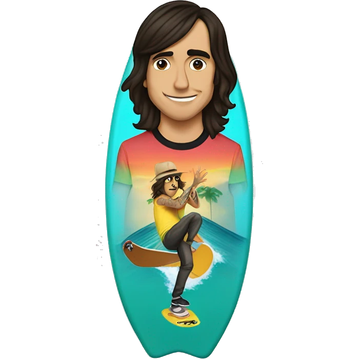 vic fuentes from pierce the veil surfboarding  emoji