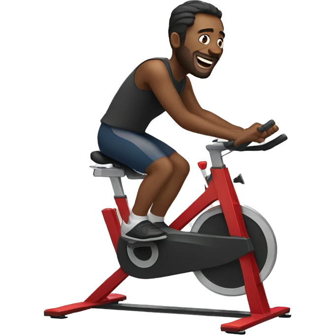 man riding a spin bike  emoji