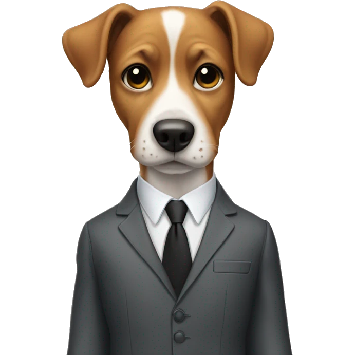 dog whit suit emoji