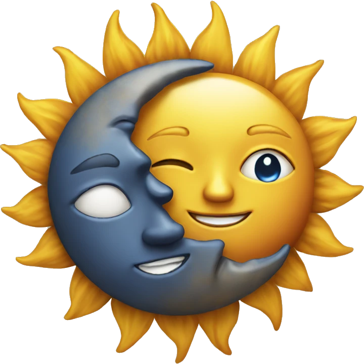 Sun and moon emoji