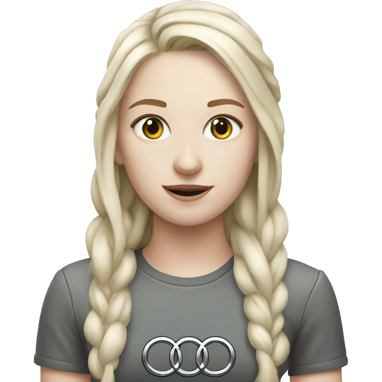 Pale girl with audi emoji