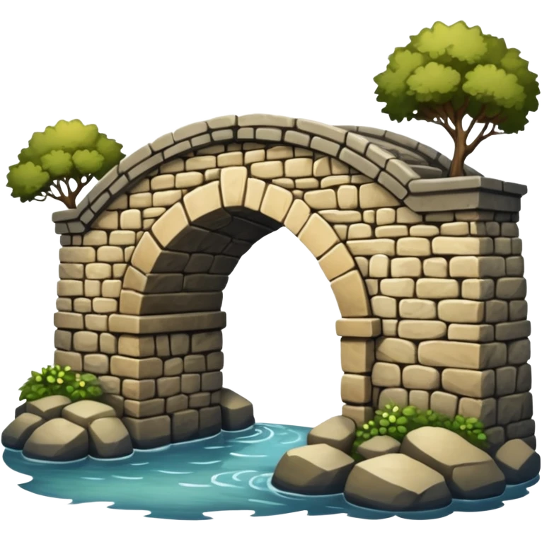 a rustic stone bridge emoji