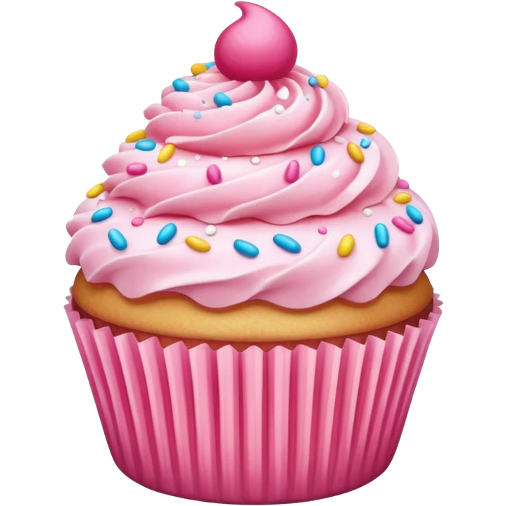 Cupcake with pink icing emoji
