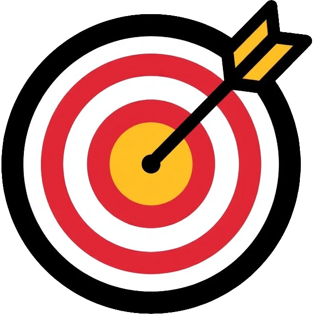 target bullseye with an arrow hitting the center emoji