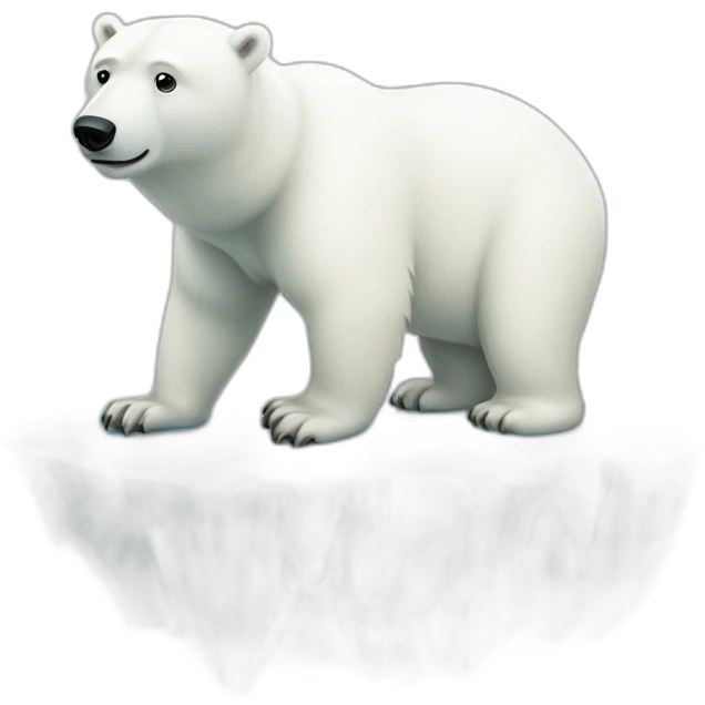 Polar bear on iceberg emoji