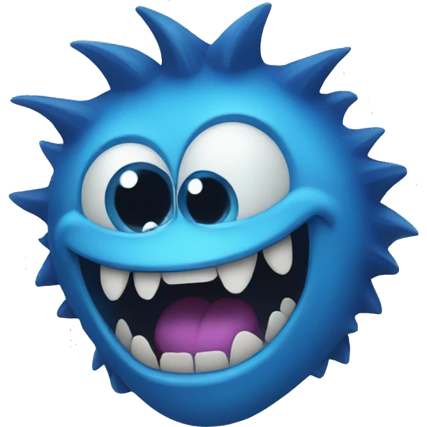 blue monster big teeth emoji