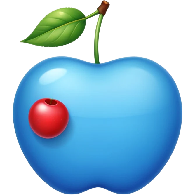 Blue cherry  emoji