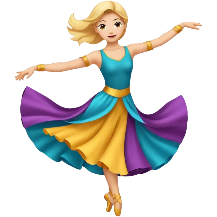 Emoji estilo ilustración de una mujer practicando danza aérea en tela, sus manos colgada en telas de seda, expresión feliz, estilo emoji moderno, colores suaves, fondo simple emoji