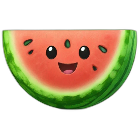 Happy Watermelon slice wearing a top hat emoji