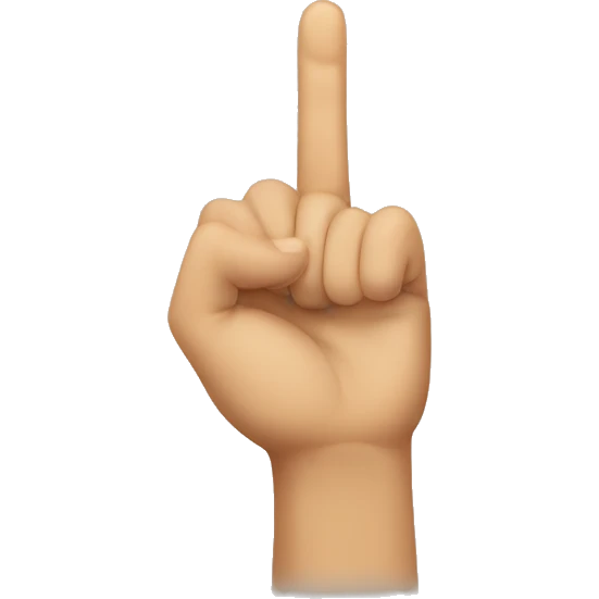 finger holding up an L emoji