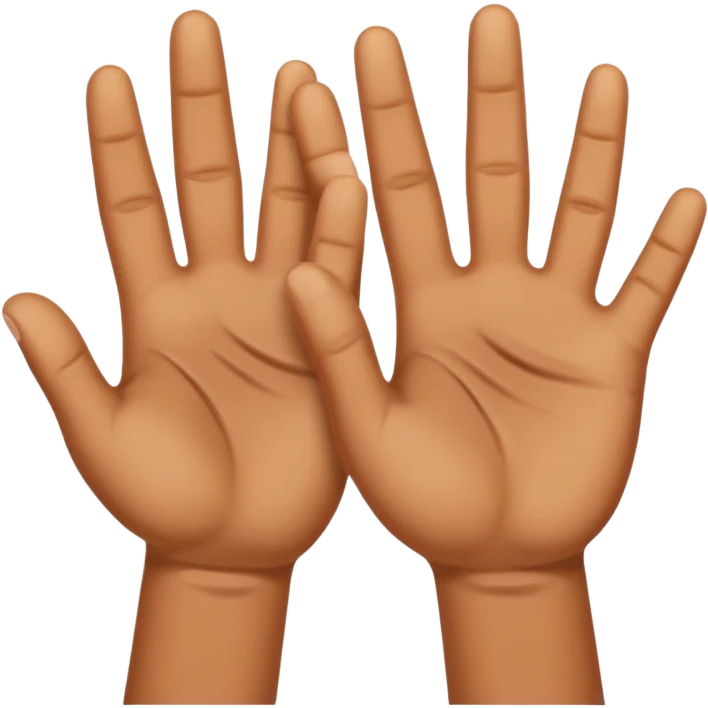 Enjoying hands emoji