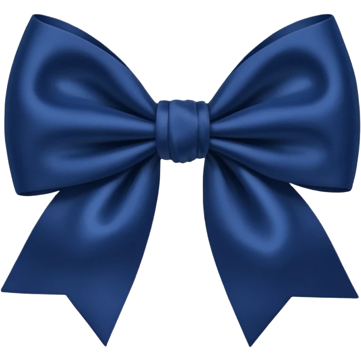 Navy blue bow emoji