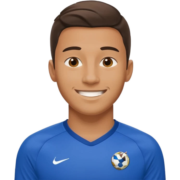 soccer player man blue jersey emoji