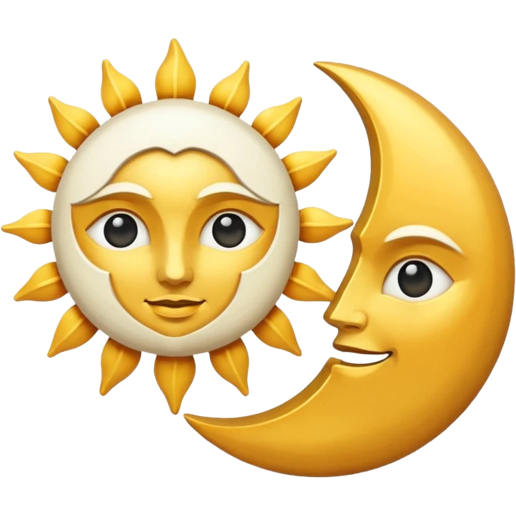 Sol y luna emoji