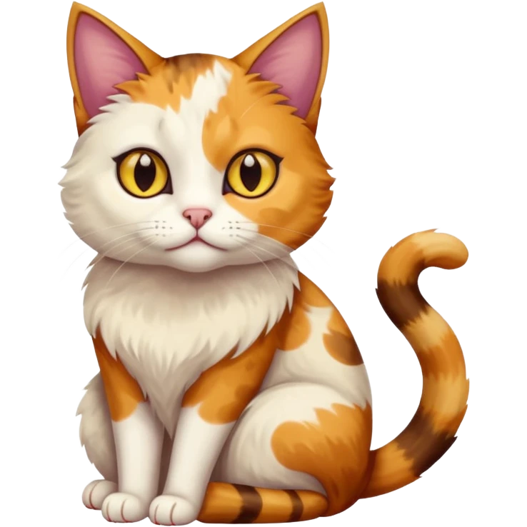 Beautiful chimera cat with heterochromia  emoji