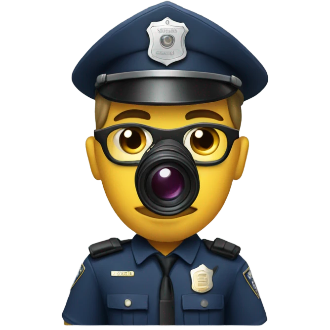 police with camera emoji