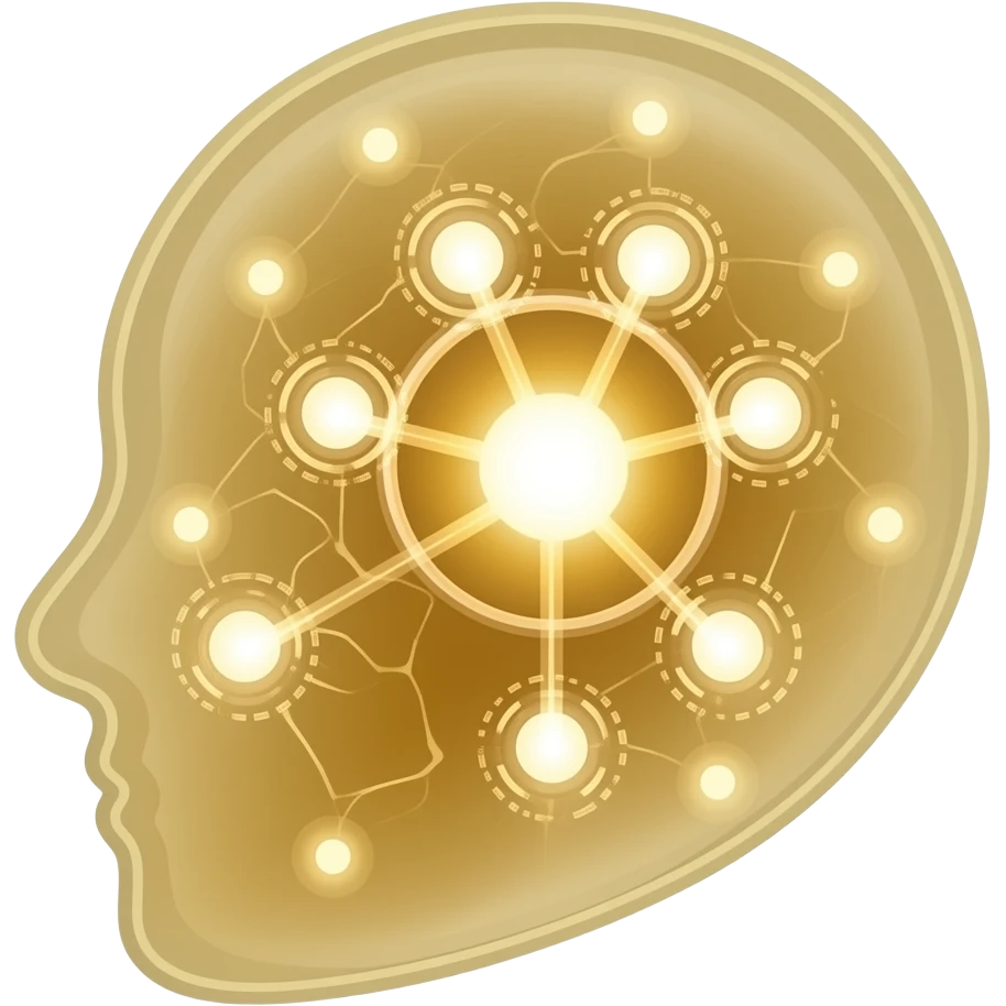 gold receiving-sensory-signals-glowing-neural-connections,-artistic-concept-of-perception,-futuristic,-soft-glow,-clean-aesthetic emoji