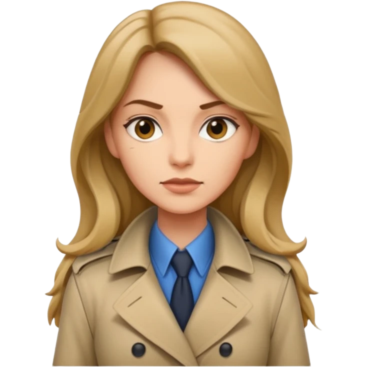 female detective with long hair emoji