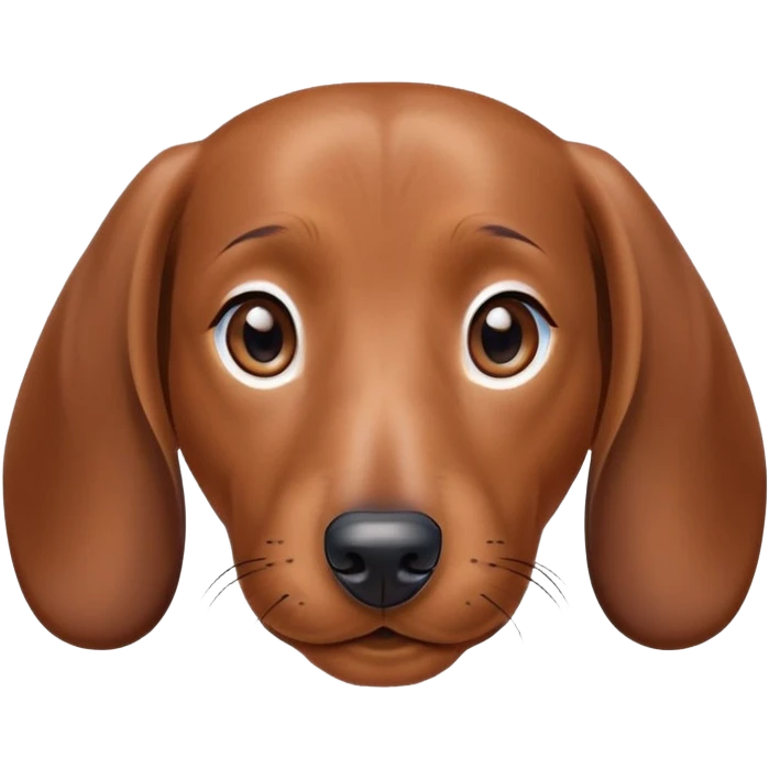 Dachshund brown with one blue eye and the other brown emoji