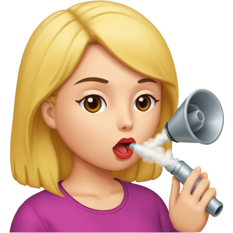 woman blowing cock emoji