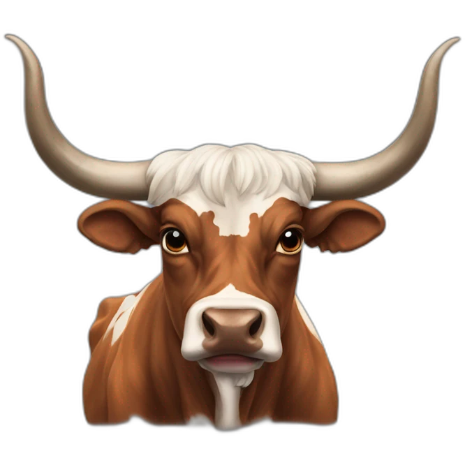 BRINDLE  BULL LONGHORNS EXTRA WIDE HORNS  emoji