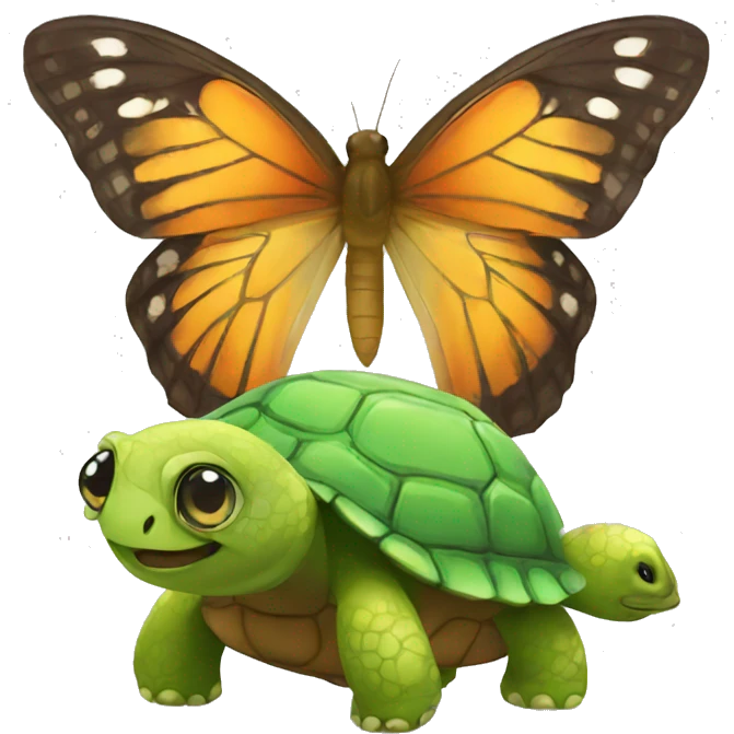 butterfly + turtle emoji