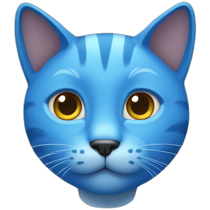 Blue cat emoji