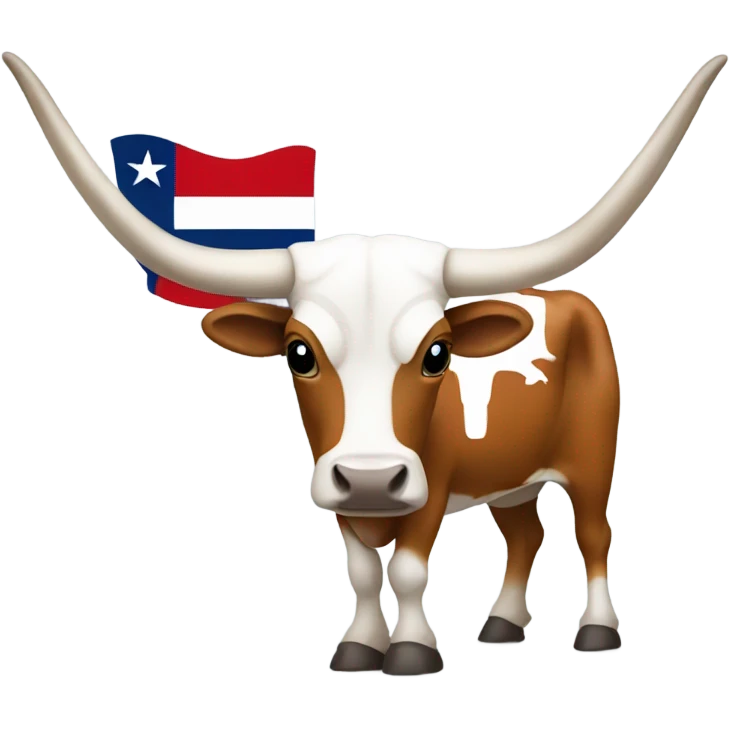 Longhorn with Texas flag emoji