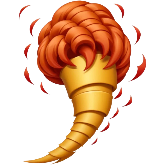 Red headed tornado emoji
