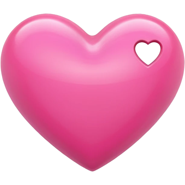 A heart that expresses a deep love for someone. With a pink style. And a 3d look emoji