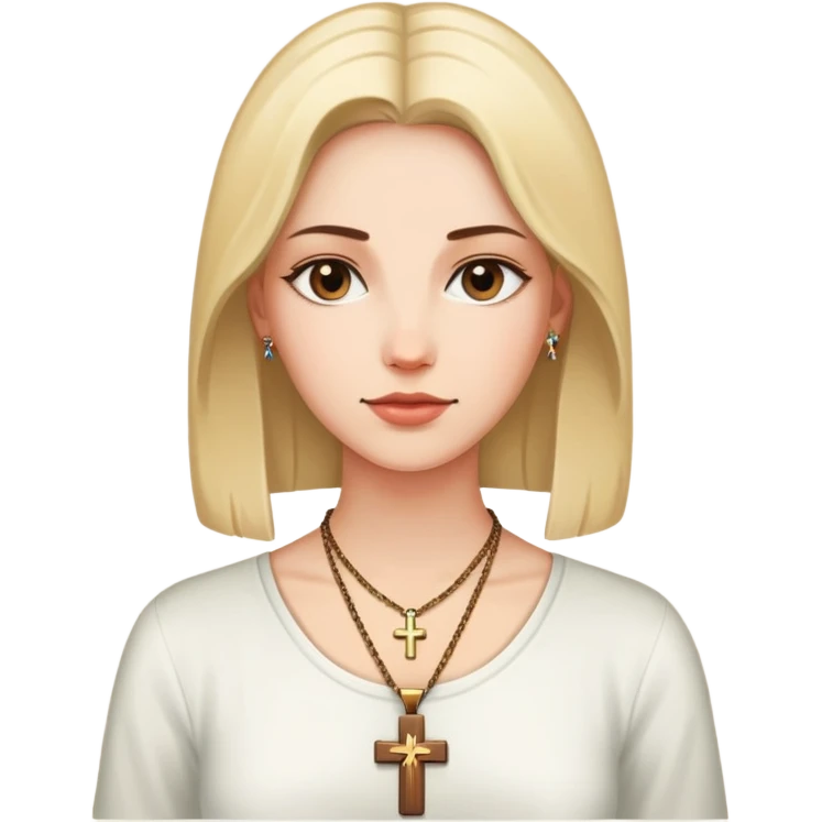 Крестик на голос теле женщины emoji