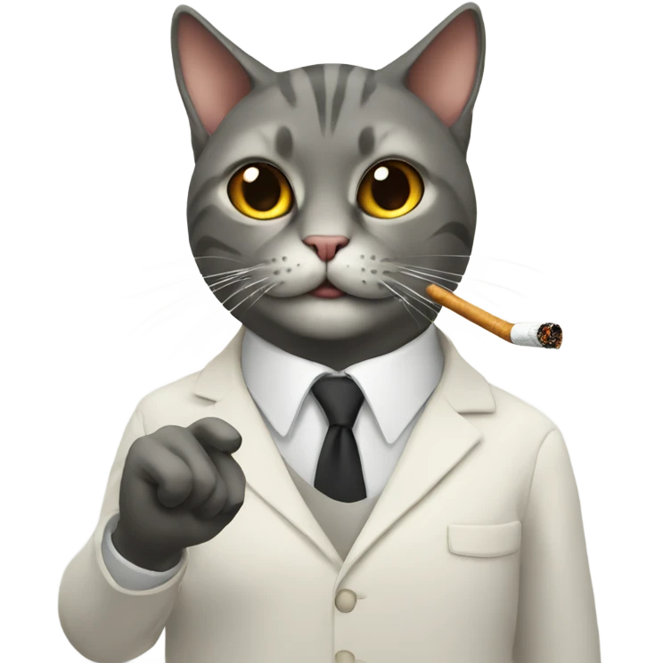 Cat With a cigarette emoji