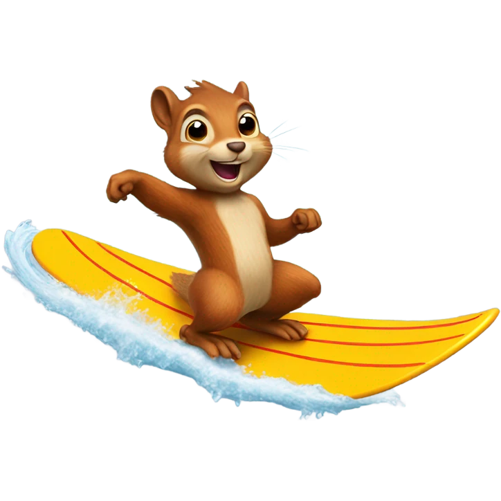 squirrel surfing emoji