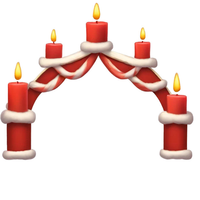 Red Christmas candle arch  Schwibbogen emoji
