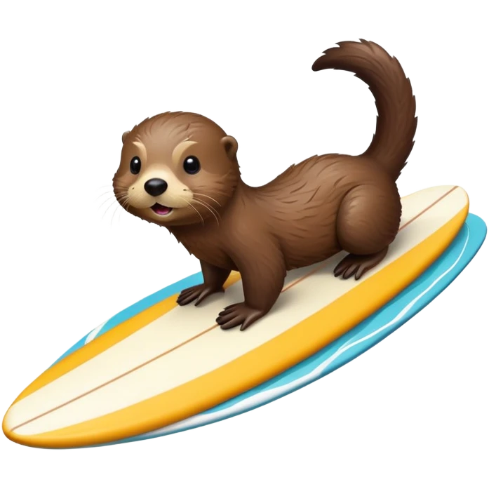 Sea otter on a surfboard  emoji