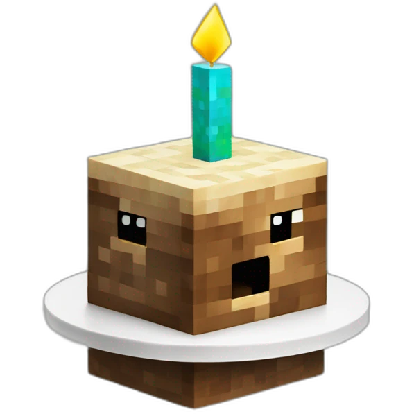 minecraft birthday cake emoji