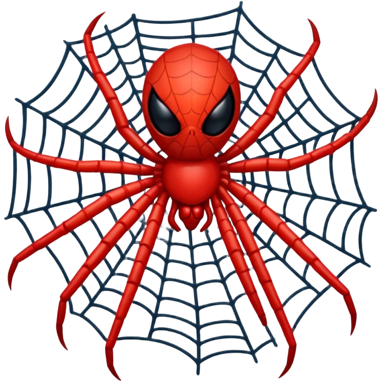 red dumb spider web emoji