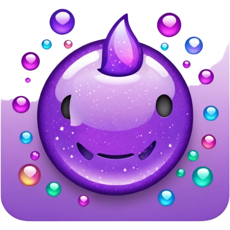 glitter purple no cancel emoji