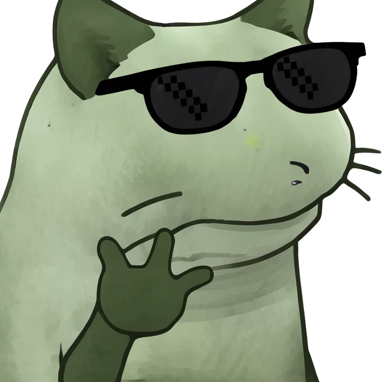 Cat with sunglasses emoji