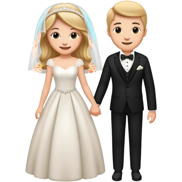 Wedding Modern Classic 2 face emoji