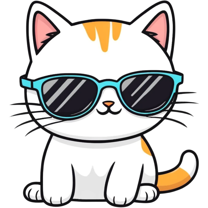 Cat with sunglasses emoji