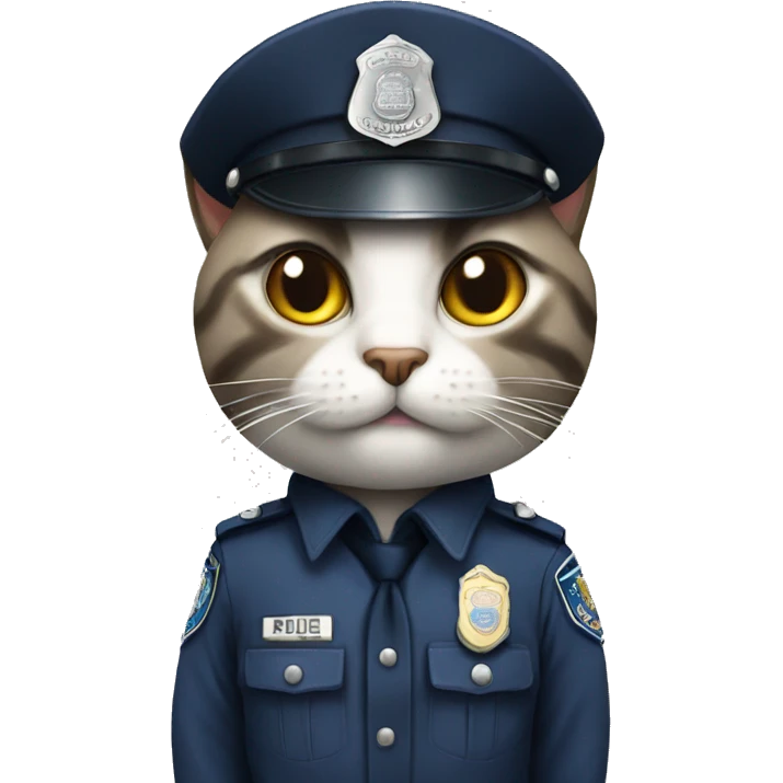 cat in police costume emoji