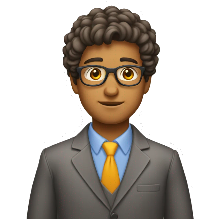 MENINO CABELO ESCURO óculos google emoji