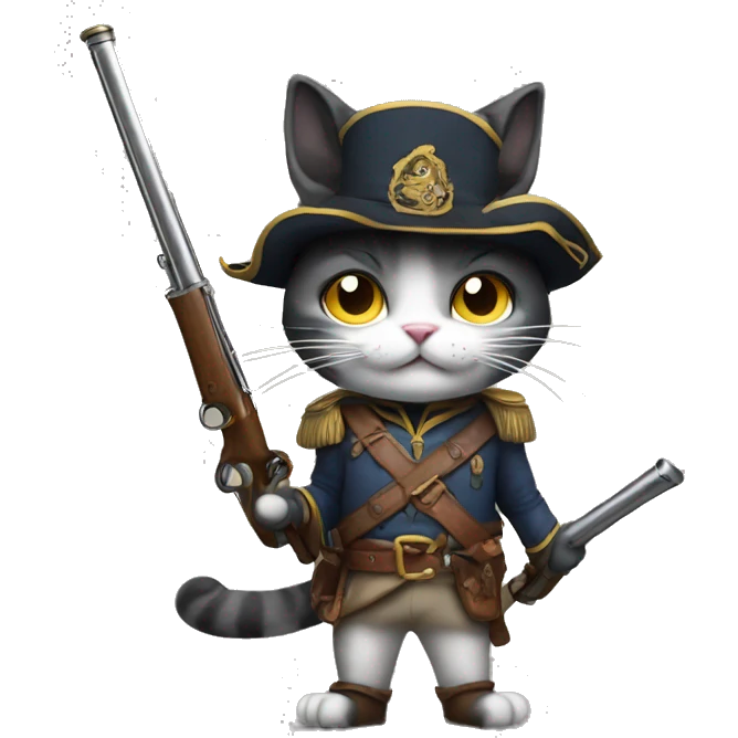 Cat with musket emoji
