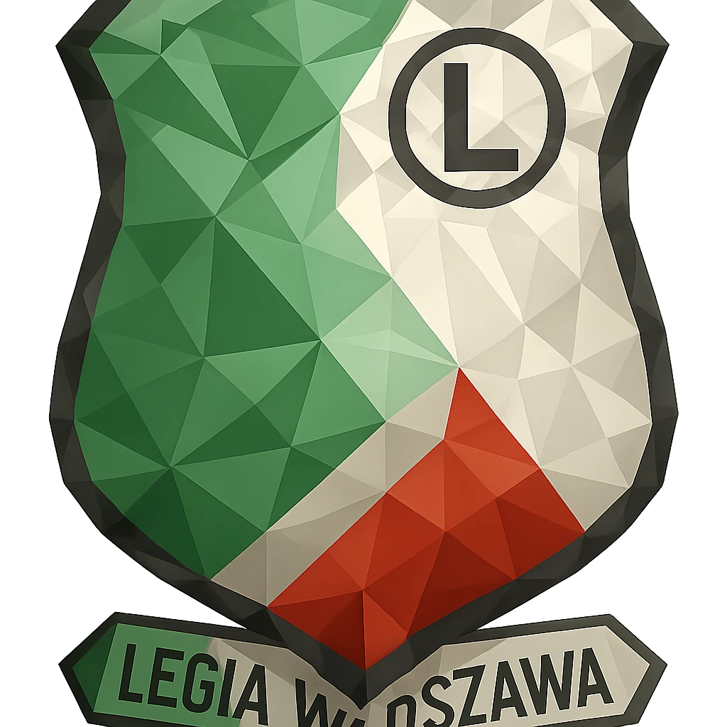modern geometric style coat of arms of Legia Warszawa emoji