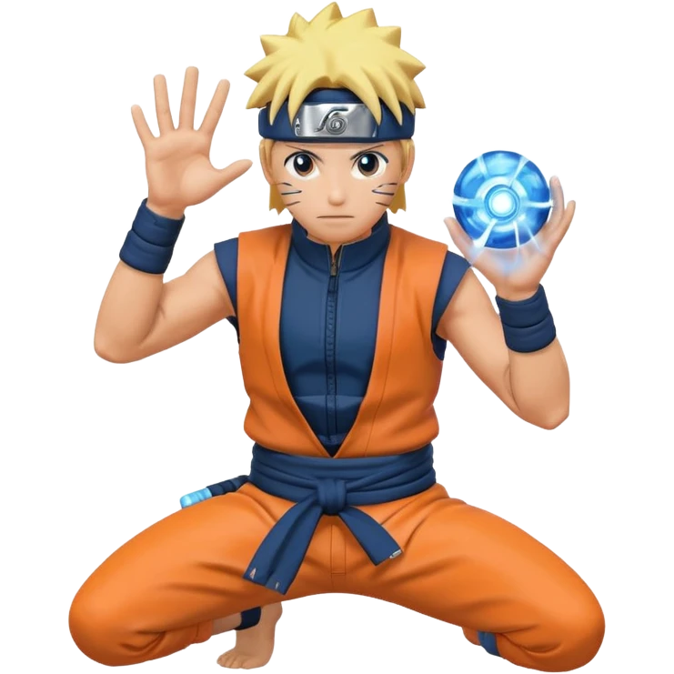 Naruto on pose rasengan emoji
