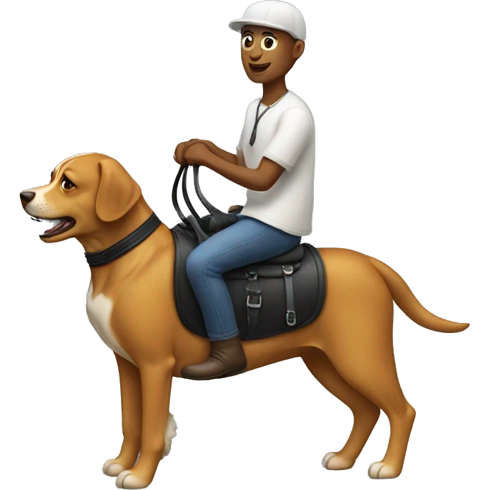 person riding a dog emoji