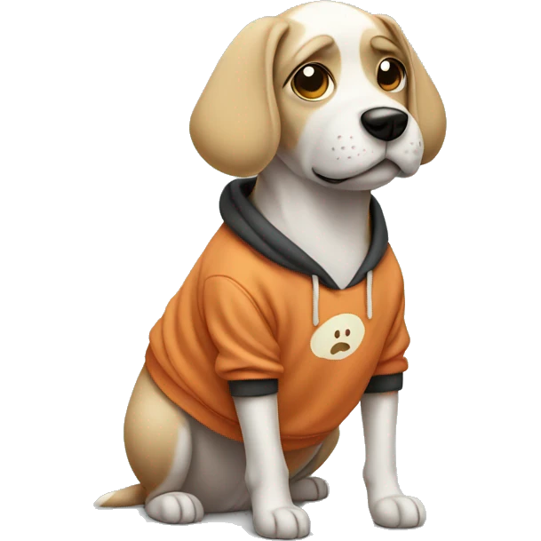 Dog wearing Sweatshirt  emoji