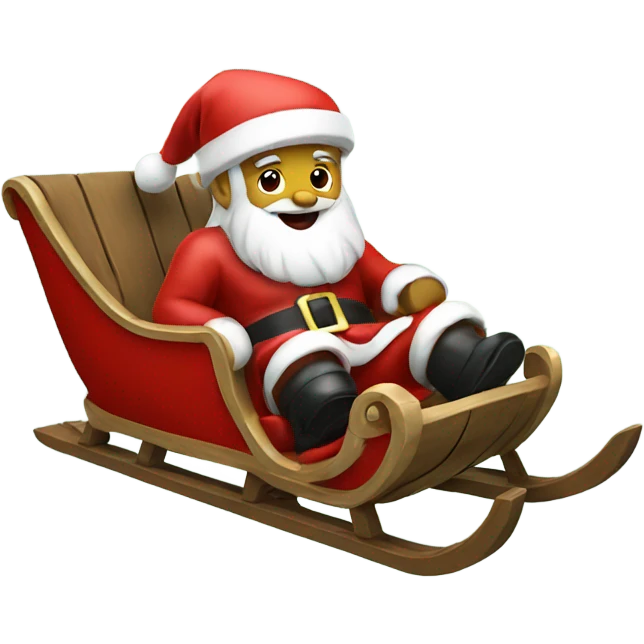 Santa on a sled emoji