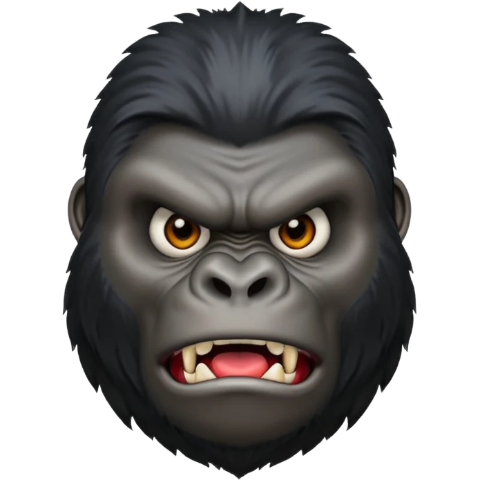 A black gorilla angry face with realstick emoji